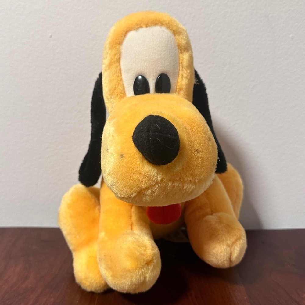 Vintage Disneyland Walt Disney World Pluto Plush Stuffed Animal Toy Dog 10”